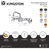 image:imageKingston Brass KS212SB Kingston TwoHandle 2Hole Wall Mount Bar Faucet in Brushed BrassOil Rubbed Bronze