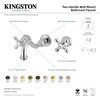 image:imageKingston Brass KS3127AX 8Inch Center Wall Mount Bathroom Faucet Brushed BrassMatte Black