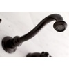 image:imageKingston Brass KS3127AX 8Inch Center Wall Mount Bathroom Faucet Brushed BrassOil Rubbed Bronze