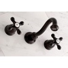 image:imageKingston Brass KS3127AX 8Inch Center Wall Mount Bathroom Faucet Brushed BrassOil Rubbed Bronze
