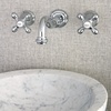 image:imageKingston Brass KS3127AX 8Inch Center Wall Mount Bathroom Faucet Brushed BrassPolished Chrome