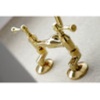 image:imageKingston Brass KS313SN Magellan Wall Mount Kitchen Faucet Satin Nickel 6Inch to 812Inch CenterAntique Brass