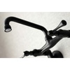 image:imageKingston Brass KS313SN Magellan Wall Mount Kitchen Faucet Satin Nickel 6Inch to 812Inch CenterMatte Black