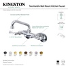 image:imageKingston Brass KS313SN Magellan Wall Mount Kitchen Faucet Satin Nickel 6Inch to 812Inch CenterPolished Nickel