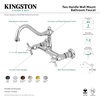 image:imageKingston Brass KS3246BEX 8 Center Wall Mount Bathroom Faucet Polished NickelBrushed Nickel