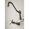 image:imageKingston Brass KS3246BEX 8 Center Wall Mount Bathroom Faucet Polished NickelBrushed Nickel
