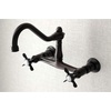 image:imageKingston Brass KS3246BEX 8 Center Wall Mount Bathroom Faucet Polished NickelOil Rubbed Bronze