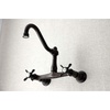 image:imageKingston Brass KS3246BEX 8 Center Wall Mount Bathroom Faucet Polished NickelOil Rubbed Bronze