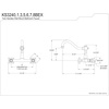 image:imageKingston Brass KS3246BEX 8 Center Wall Mount Bathroom Faucet Polished NickelOil Rubbed Bronze