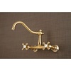 image:imageKingston Brass KS3247AX 8Inch Center Wall Mount Bathroom Faucet Brushed BrassBrushed Brass