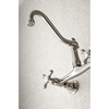 image:imageKingston Brass KS3247AX 8Inch Center Wall Mount Bathroom Faucet Brushed BrassBrushed Nickel