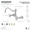 image:imageKingston Brass KS3247AX 8Inch Center Wall Mount Bathroom Faucet Brushed BrassBrushed Nickel