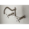 image:imageKingston Brass KS3247AX 8Inch Center Wall Mount Bathroom Faucet Brushed BrassBrushed Nickel