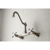 image:imageKingston Brass KS3247AX 8Inch Center Wall Mount Bathroom Faucet Brushed BrassBrushed Nickel