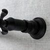 image:imageKingston Brass KS3247AX 8Inch Center Wall Mount Bathroom Faucet Brushed BrassMatte Black