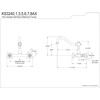 image:imageKingston Brass KS3247AX 8Inch Center Wall Mount Bathroom Faucet Brushed BrassMatte Black