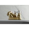 image:imageKingston Brass KS3601PX Restoration 4Inch Centerset Lavatory Faucet with Porcelain Cross Handle Polished ChromeBrushed Brass