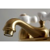 image:imageKingston Brass KS3601PX Restoration 4Inch Centerset Lavatory Faucet with Porcelain Cross Handle Polished ChromeBrushed Brass