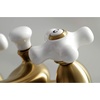 image:imageKingston Brass KS3601PX Restoration 4Inch Centerset Lavatory Faucet with Porcelain Cross Handle Polished ChromeBrushed Brass