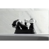 image:imageKingston Brass KS3601PX Restoration 4Inch Centerset Lavatory Faucet with Porcelain Cross Handle Polished ChromeMatte Black