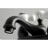 image:imageKingston Brass KS3601PX Restoration 4Inch Centerset Lavatory Faucet with Porcelain Cross Handle Polished ChromeMatte Black
