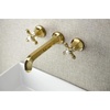 image:imageKingston Brass KS4122AL Metropolitan 2Handle Wall Mount Bathroom Faucet Polished BrassPolished Brass