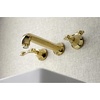 image:imageKingston Brass KS4122AL Metropolitan 2Handle Wall Mount Bathroom Faucet Polished BrassPolished Brass