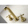 image:imageKingston Brass KS4122AL Metropolitan 2Handle Wall Mount Bathroom Faucet Polished BrassPolished Brass