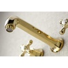 image:imageKingston Brass KS4122AL Metropolitan 2Handle Wall Mount Bathroom Faucet Polished BrassPolished Brass