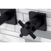 image:imageKingston Brass KS6120DX Concord TwoHandle Wall Mount Bathroom Faucet Matte BlackMatte Black