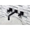 image:imageKingston Brass KS6120DX Concord TwoHandle Wall Mount Bathroom Faucet Matte BlackMatte Black