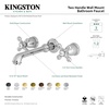 image:imageKingston Brass KS7125AX English Country TwoHandle Wall Mount Bathroom Faucet Oil Rubbed BronzePolished Nickel