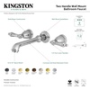image:imageKingston Brass KS7126AL 8Inch Center Wall Mount Bathroom Faucet Polished NickelAntique Brass