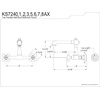 image:imageKingston Brass KS7246AX 8Inch Center Wall Mount Bathroom Faucet Polished NickelPolished Nickel