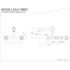 image:imageKingston Brass KS7248BEX Essex Wall Mount Bathroom Faucet Brushed NickelBrushed Nickel