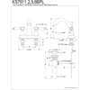 image:imageKingston Brass KS7611BPL 4 in Centerset Bathroom Faucet Polished ChromePolished Chrome