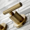 image:imageKingston Brass KS8120CML Manhattan 2Handle 8 in Wall Mount Bathroom Faucet Matte BlackAntique Brass