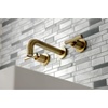 image:imageKingston Brass KS8120CML Manhattan 2Handle 8 in Wall Mount Bathroom Faucet Matte BlackAntique Brass