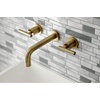 image:imageKingston Brass KS8120CML Manhattan 2Handle 8 in Wall Mount Bathroom Faucet Matte BlackAntique Brass