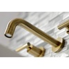 image:imageKingston Brass KS8120CML Manhattan 2Handle 8 in Wall Mount Bathroom Faucet Matte BlackAntique Brass