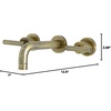 image:imageKingston Brass KS8120CML Manhattan 2Handle 8 in Wall Mount Bathroom Faucet Matte BlackAntique Brass