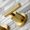 image:imageKingston Brass KS8120CML Manhattan 2Handle 8 in Wall Mount Bathroom Faucet Matte BlackBrushed Brass
