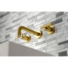 image:imageKingston Brass KS8120CML Manhattan 2Handle 8 in Wall Mount Bathroom Faucet Matte BlackBrushed Brass