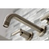 image:imageKingston Brass KS8120CML Manhattan 2Handle 8 in Wall Mount Bathroom Faucet Matte BlackBrushed Nickel