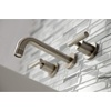image:imageKingston Brass KS8120CML Manhattan 2Handle 8 in Wall Mount Bathroom Faucet Matte BlackBrushed Nickel