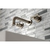 image:imageKingston Brass KS8120CML Manhattan 2Handle 8 in Wall Mount Bathroom Faucet Matte BlackBrushed Nickel