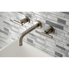image:imageKingston Brass KS8120CML Manhattan 2Handle 8 in Wall Mount Bathroom Faucet Matte BlackBrushed Nickel
