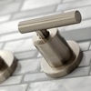 image:imageKingston Brass KS8120CML Manhattan 2Handle 8 in Wall Mount Bathroom Faucet Matte BlackBrushed Nickel