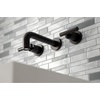 image:imageKingston Brass KS8120CML Manhattan 2Handle 8 in Wall Mount Bathroom Faucet Matte BlackOil Rubbed Bronze