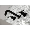 image:imageKingston Brass KS8120CML Manhattan 2Handle 8 in Wall Mount Bathroom Faucet Matte BlackOil Rubbed Bronze